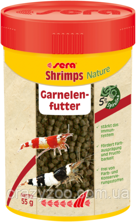Корм для креветок Sera Shrimps natural Nature в гранулах 100 ml 55 г