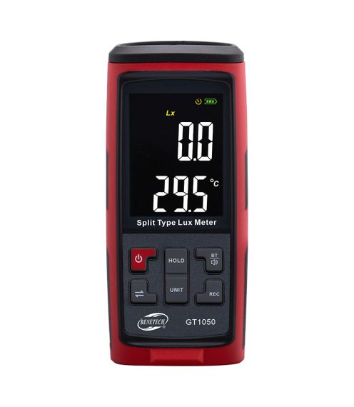Люксметр + термометр (измеритель уровня освещенности) Bluetooth BENETECH GT1050 | Зображення 1