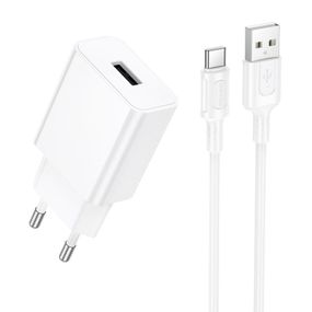 МЗП Borofone BA110A Lemi 7.5W (1USB-A) + кабель USB to Type-C White