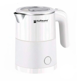 Электрочайник Hoffmans HM-2561 компактный 0,8л металл и пластик скрытый нагревательный элемент 1000 Вт Белый