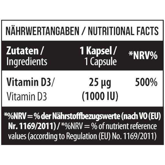Витамин D для спорта MST Nutrition Vitamin D3 1000 IU 120 Caps | Зображення 1