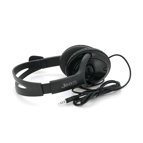 Наушники ведущие Jedel GH-115, с микрофоном и регулировкой громкости, Black | Зображення 3