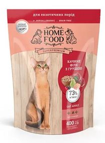 Home Food Гіпоалергенний беззерновий сухий корм для котів 400 г