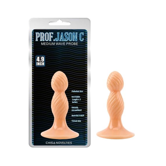 Анальна пробка рельєфна Prof Jason C середня 4,9 inch Chisa | Зображення 3