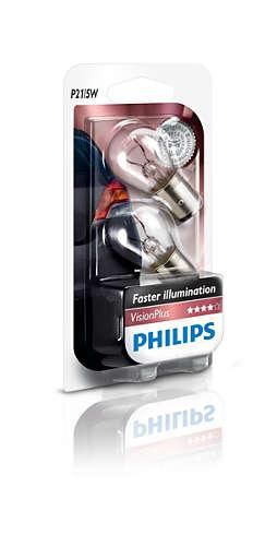 Показні лампа розжарювання PHILIPS 12499VPB2 P21/5W 12 V 21/5 W BAY15d VisionPlus