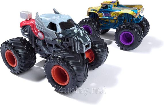 Подарунковий набір металевих монстр-траків Monster Jam Marvel Тор, Танос | Зображення 3