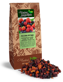 Фруктовий заварний чай Лісова ягода ТМ "Чайні шедеври", 500г на основі суданської троянди Каркаде