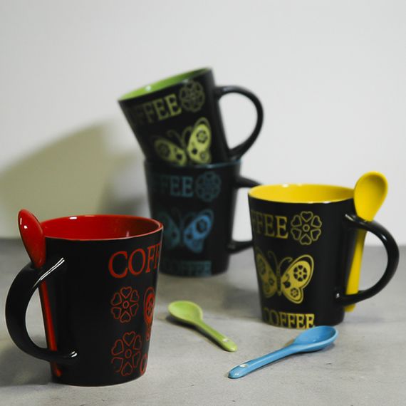 Чашка Краски ночи с ложкой VT-C-258360 Vittora 360мл | Зображення 6