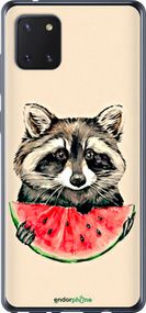 Чохол на Samsung Galaxy Note 10 Lite Єнотик з кавуном "4605t-1872-2448"