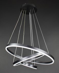 Люстра світлодіодна підвісна LED світильник для квартири на стелю лед 27777 Чорний 25-180х60х60 см.