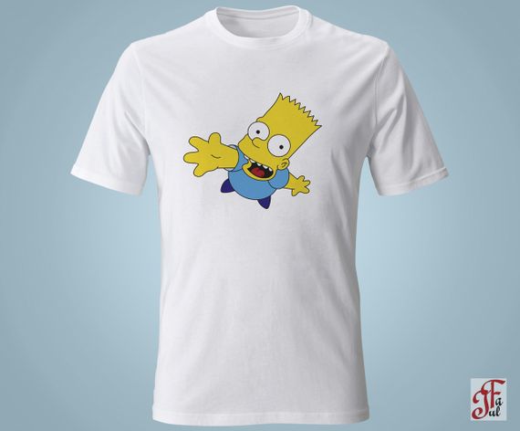 Футболка с принтом  SIMPSONS Барт Симпсон рад вас видеть. M