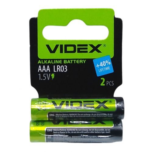LR03 Батарейки Videx ААА лужні (4334)