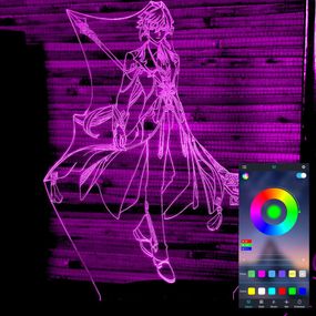 Акриловий світильник-нічник керування з телефона Чжун Лі 2 (Zhongli) tty-n000674