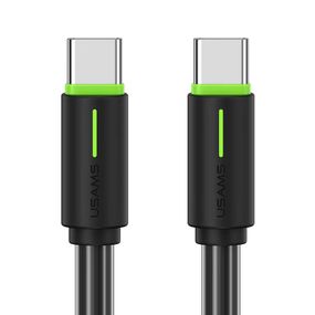 Дата кабель Usams US-SJ734 Bicolor Charging YR Ser. Type-C to Type-C 60W (1m) Black