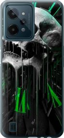 Чехол на Realme C31 Череп-часы "4100u-2593-17620"
