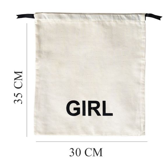 Мішечок бавовняний для речей 30х35 см Girl (світлий) | Зображення 1