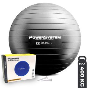 М'яч для фітнесу (фітбол) Power System PS-4011 Ø55 cm PRO Gymball Black