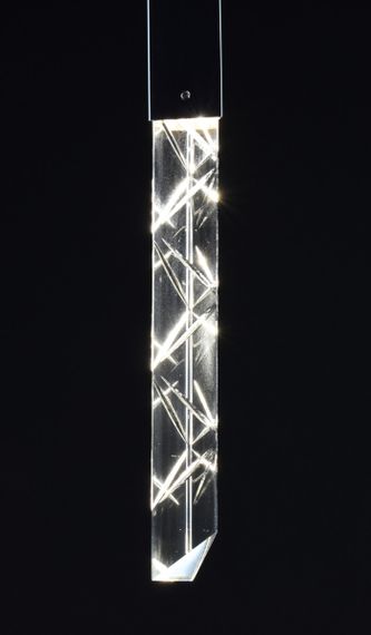 Люстра світлодіодна підвісна LED світильник для квартири на стелю лед 27631 Хром 35-200х10х10 см. | Зображення 3