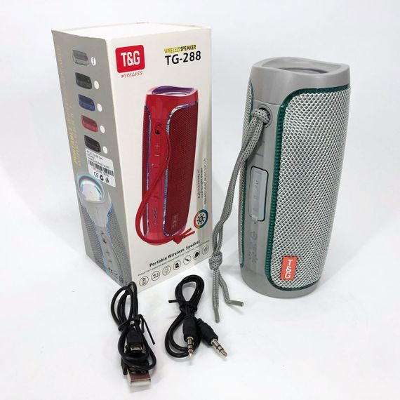 Портативна Bluetooth колонка з підсвічуванням LED TG288. OX-774 Колір: сірий | Зображення 4
