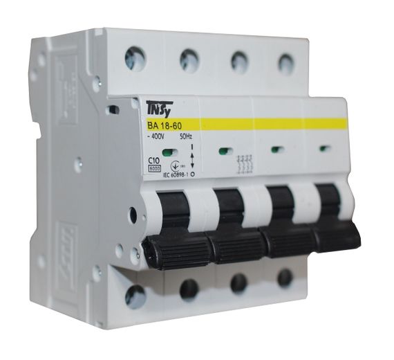 Автоматический выключатель ВА18-60 4Р 10А 6кА х-ка C Ny95504759