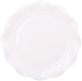 Тарілки обідні White City Хвиля Ø20см, набір 6 порцелянових тарілок
