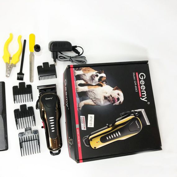 Машинка для стрижки животных Gemei GM 6063 + 4 насадки груминга ER-67 | Зображення 5