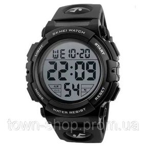 Часы наручные мужские SKMEI 1258BK, брендовые мужские часы, водостойкие тактические часы. Цвет: черный