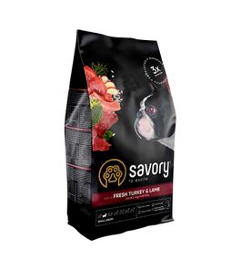 Корм Savory Adult Small Breed Fresh Turkey & Lamb сухий з індичкою та ягнятком для собак дрібних порід 1 кг