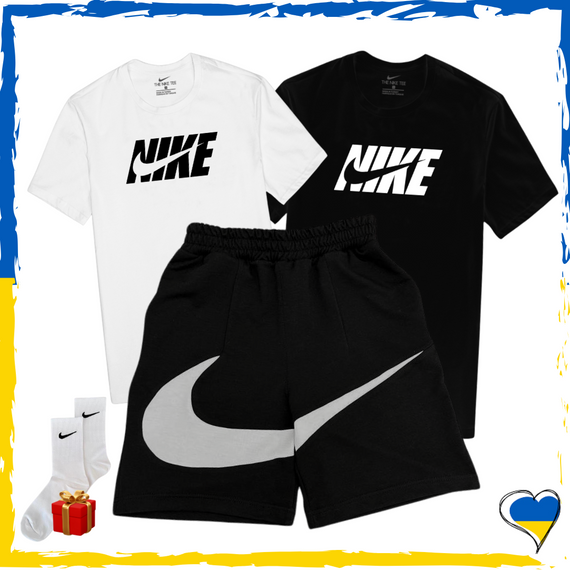 Комплект шорти Nike Big Swoosh та футболки 2шт Nike. Комплект Найк Біг Свуш XS/S