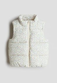 Дитячий стьобаний дутий жилет для дівчинки H&M 110-116 см Світло-бежевий (26031101C)
