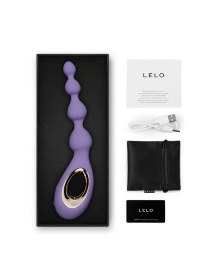 Анальные бусы с вибрацией LELO Soraya Beads Violet Dusk, разный диаметр бусин, 8 режимов Sex Aura | Зображення 1
