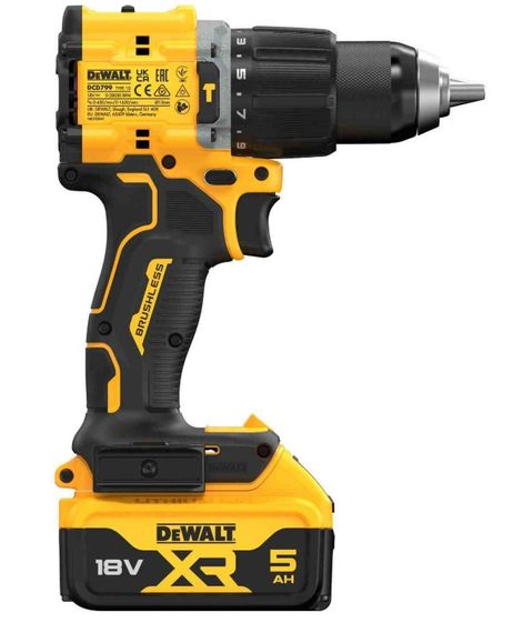 Дриль-шуруповерт DeWALT акумуляторний безщітковий ударний з АКБ та ЗП DCD799P2T | Зображення 6