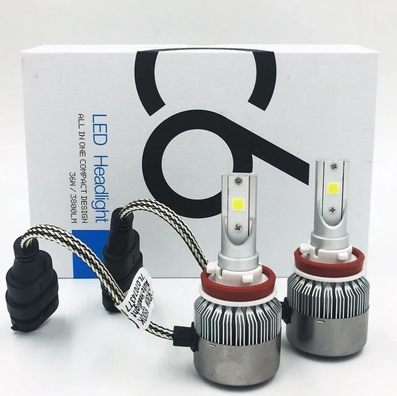 Комплект LED ламп C6 HeadLight H11 / Светодиодные автомобильные LED лампы C6 H11 | Зображення 3