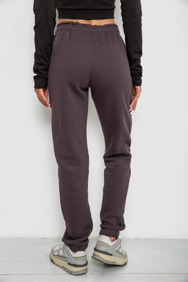 Спортивные штаны женские на флисе, цвет коричневый, 238R58641-2 | Зображення 3