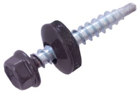 Саморез кровельный Apro - 4,8 x 35 мм RAL 8019 (50 шт.) (SDS48358019)