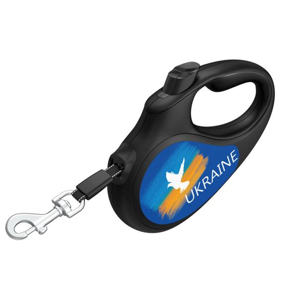 Рулетка для собак Waudog R-Leash S з малюнком "Прапор", стрічка, 5 м | Зображення 1