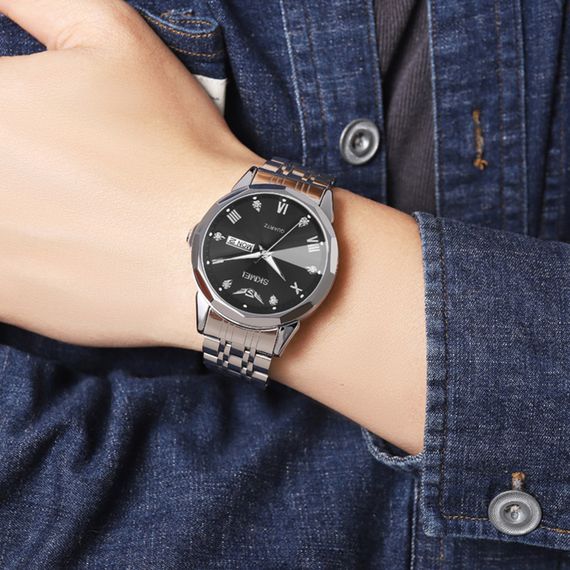 Чоловічий годинник Skmei 2291SIBK Silver-Black | Зображення 2