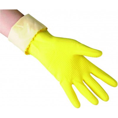 Перчатки хозяйственные Vileda Super Grip латексные M 1 пара (4023103092617/8001940003351) | Зображення 1