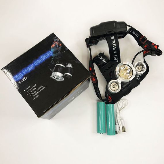 Наголовный фонарь, Аккумуляторный фонарь на голову с зарядным устройством, Водонепроницаемый фонарик RT-80 | Зображення 8