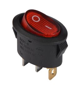 Перемикач KCD1-9-101N R/B 220V 1 червона клавіша овал з підсвічуванням Ny95500756