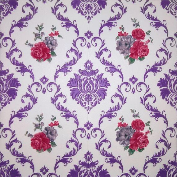 Самоклеюча декоративна 3D панель вензель пурпурний 700x700x5мм (402) SW-00000733