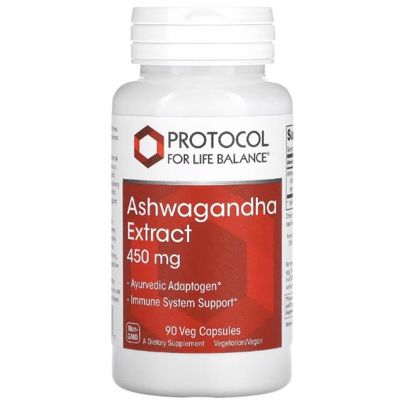Ашваганда Protocol for Life Balance Ashwagandha Extract 450 mg 90 Veg Caps