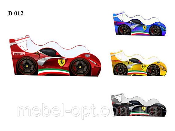 Ліжко машинка серія Драйв D 012 Ferrari (Феррарі) жовте для дітей і підлітків | Зображення 3