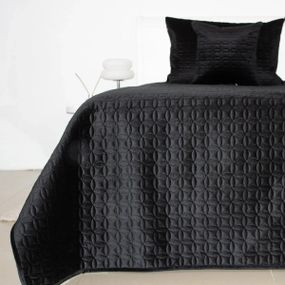 Покрывало двуспальное ТЕП Velour Мозаика 4-00516_36189 180х240 см черное