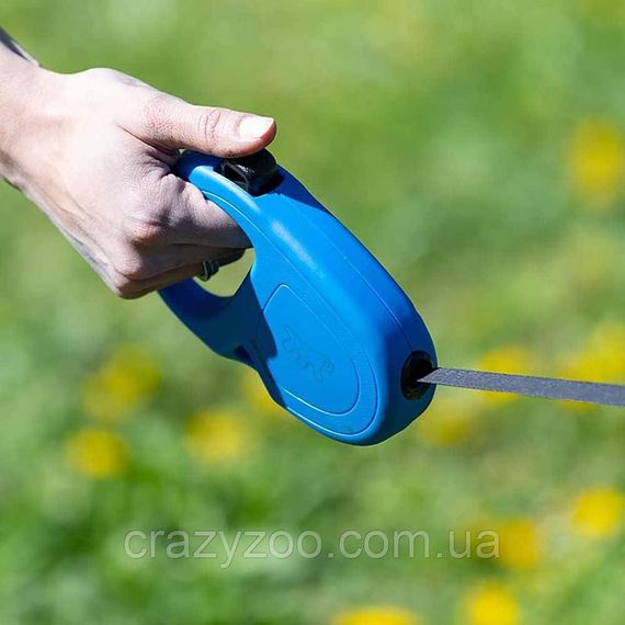 Поводок-рулетка для собак Ferplast Flippy One Tape M до 25 кг голубая лента 5 м 75093225 | Зображення 2
