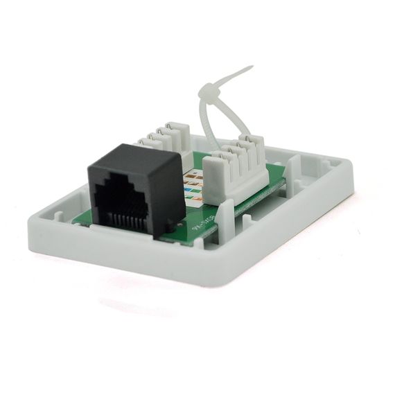 Розетка RITAR UTP 8P8C RJ45 1 порт. накладна біла Q500