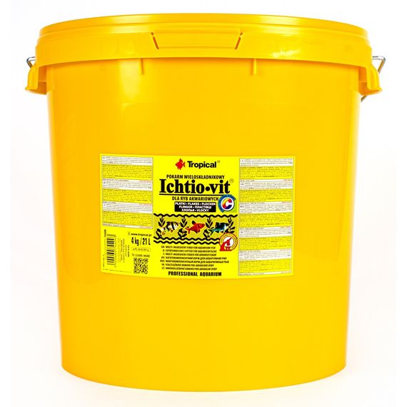 Корм Tropical Ichtio-Vit для всіх акваріумних риб пластівці 21 л/ 4 кг