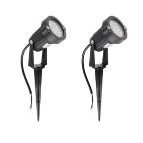 Грунтовый светильник LED 6W RED IP65 BK (AS-14)