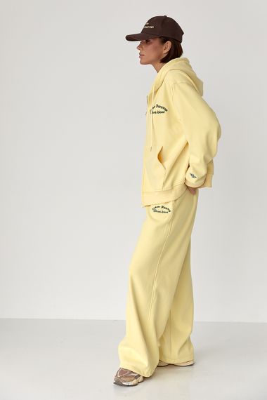 Теплий спортивний костюм з капюшоном - жовтий цвет, M/L (є розміри) | Зображення 1