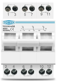 Перекидний вимикач  I 0 II 3р 40А TOMZN